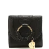 SEE BY CHLOE Portefeuille Hana Compact Cuir Grainé Noir qualité supérieure 13