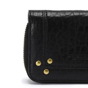 achat pas cher JEROME DREYFUSS Porte-monnaie Henri Agneau Noir 12