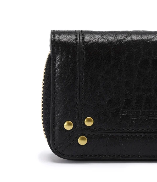 achat pas cher JEROME DREYFUSS Porte-monnaie Henri Agneau Noir 5