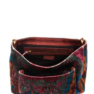 en ligne JEROME DREYFUSS Sac Lulu M Velours Imprimé Ikat, Capsule Velours 12