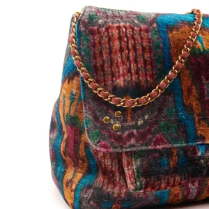 en ligne JEROME DREYFUSS Sac Lulu M Velours Imprimé Ikat, Capsule Velours 14