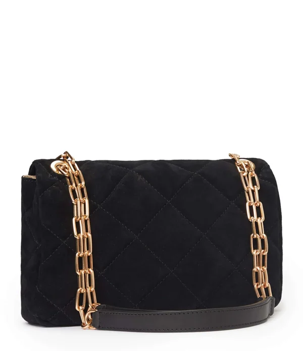 boutique VANESSA BRUNO Sac Moon MM Cuir Suédé Noir 4