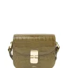 A.P.C. Sac Grace Mini Cuir Embossé Croco Olive garantis authentique 25