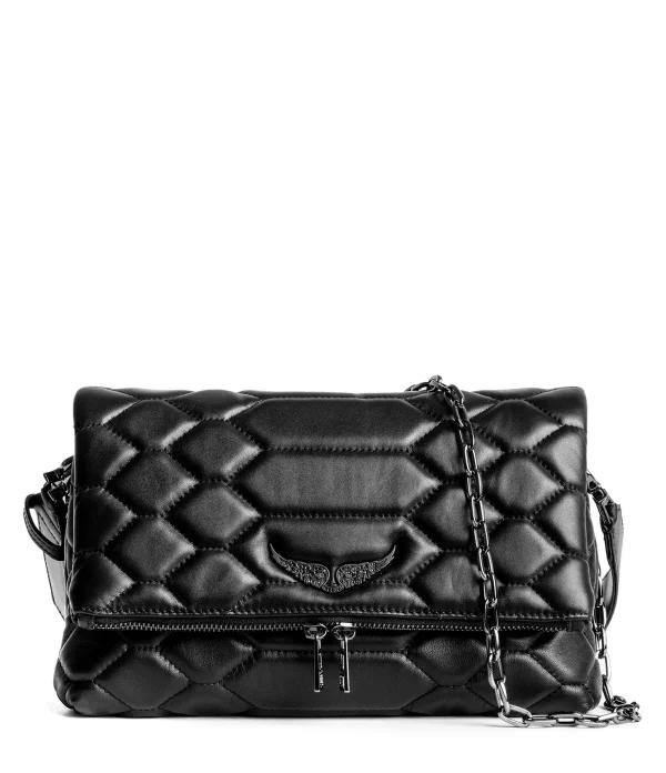 ZADIG & VOLTAIRE Sac Rocky XL Mat Cuir Noir vente chaude 1