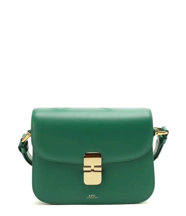 en vente A.P.C. Sac Grace Mini Cuir Lisse Vert 1