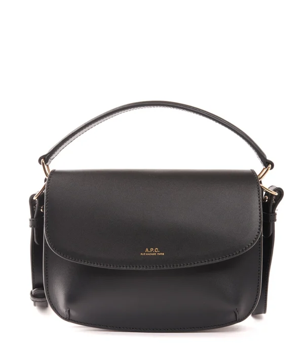 site officiel A.P.C. Sac Sarah Épaule Sangle Mini Cuir Noir 1