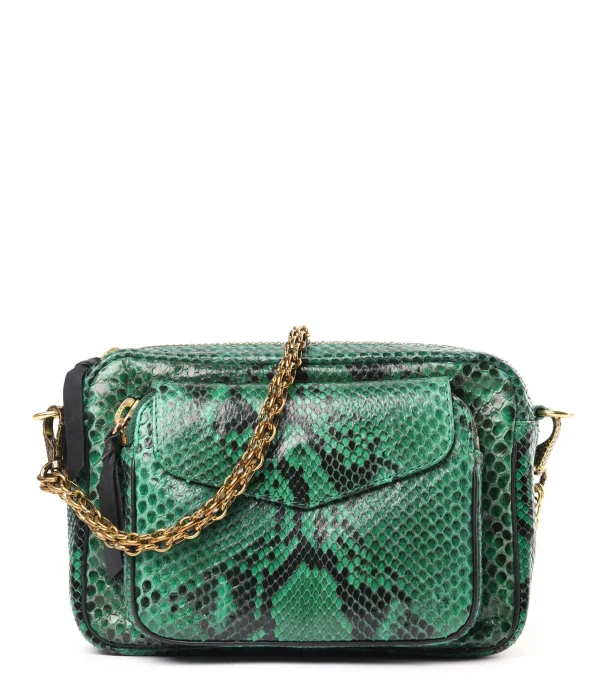 marque pas cher CLARIS VIROT Sac Charly Python Menthe 1