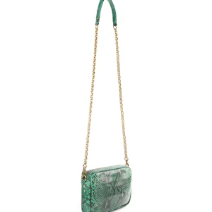 marque pas cher CLARIS VIROT Sac Charly Python Menthe 10