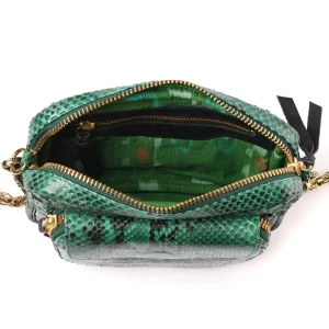 marque pas cher CLARIS VIROT Sac Charly Python Menthe 12