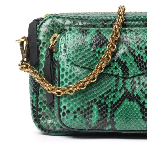 marque pas cher CLARIS VIROT Sac Charly Python Menthe 14