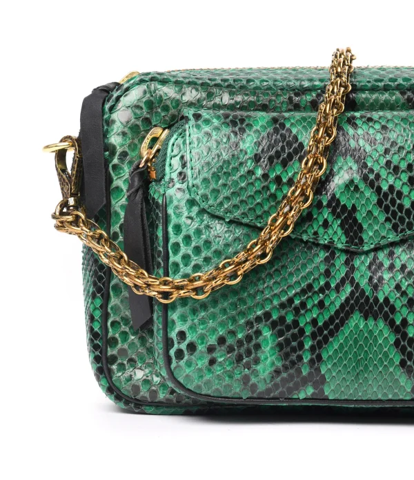 marque pas cher CLARIS VIROT Sac Charly Python Menthe 5