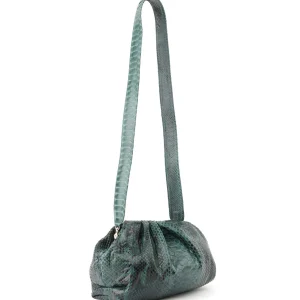 online boutique SISTA PARIS Sac Big Uniq Cuir Souple Python Vert 11