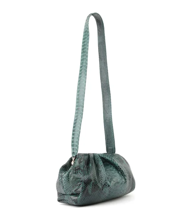 online boutique SISTA PARIS Sac Big Uniq Cuir Souple Python Vert 3