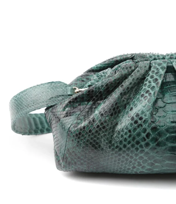 online boutique SISTA PARIS Sac Big Uniq Cuir Souple Python Vert 5