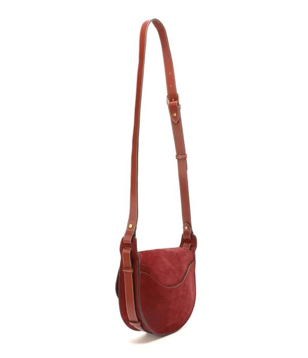 ISABEL MARANT Sac Botsy Cuir Suédé Rouge Foncé Retour gratuit en magasin. 3