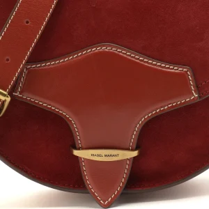 ISABEL MARANT Sac Botsy Cuir Suédé Rouge Foncé Retour gratuit en magasin. 14