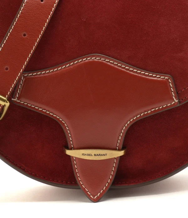 ISABEL MARANT Sac Botsy Cuir Suédé Rouge Foncé Retour gratuit en magasin. 5