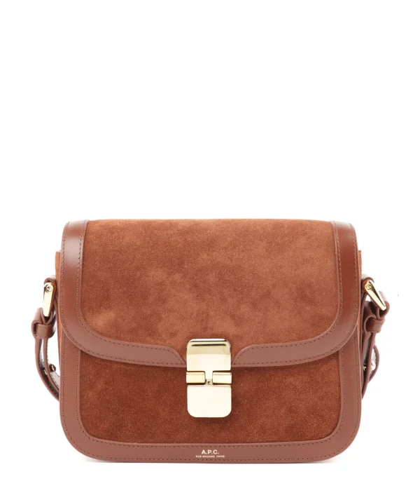 A.P.C. Sac Grace Small Cuir Marron en ligne vente 1