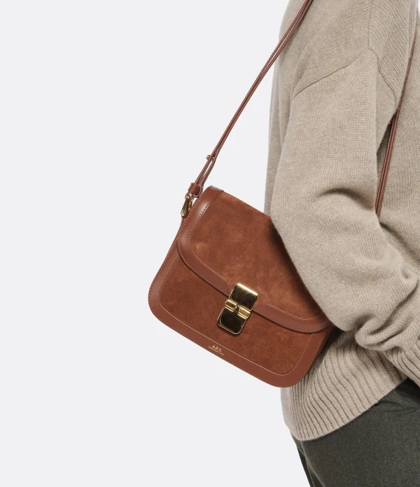 A.P.C. Sac Grace Small Cuir Marron en ligne vente 6