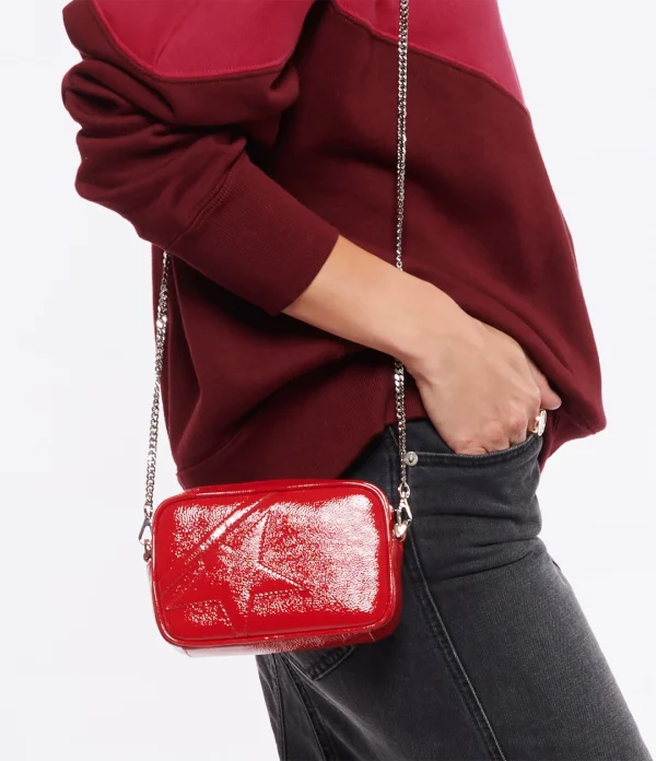 soldes luxe GOLDEN GOOSE Sac Mini Star Cuir Rouge 6