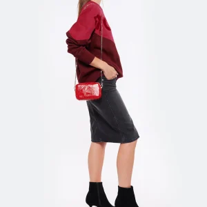 soldes luxe GOLDEN GOOSE Sac Mini Star Cuir Rouge 18