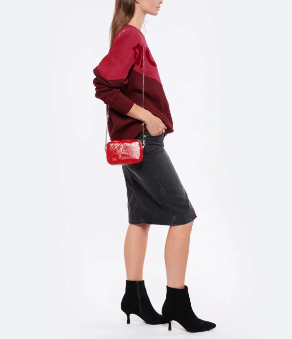 soldes luxe GOLDEN GOOSE Sac Mini Star Cuir Rouge 7