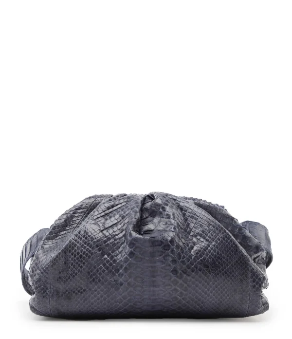 mode SISTA PARIS Sac Big Uniq Cuir Souple Python Navy 1