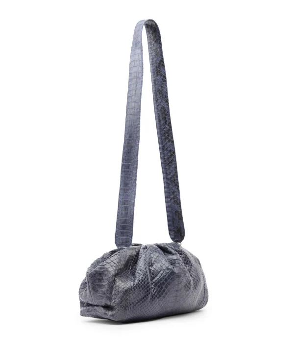 mode SISTA PARIS Sac Big Uniq Cuir Souple Python Navy 3