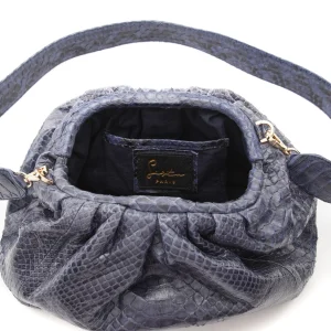 mode SISTA PARIS Sac Big Uniq Cuir Souple Python Navy 12