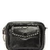 magasin france CLARIS VIROT Sac Big Charly Python Clous Noir 25