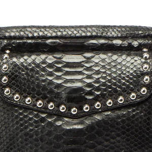 magasin france CLARIS VIROT Sac Big Charly Python Clous Noir 14