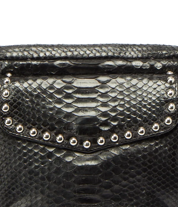 magasin france CLARIS VIROT Sac Big Charly Python Clous Noir 5