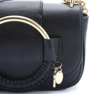 shopping pas cher SEE BY CHLOE Sac Chaîne Hana Cuir Grainé Noir 12