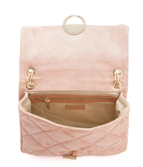 VANESSA BRUNO Sac Moon MM Cuir Veau Vieux Rose a Prix Discount 4