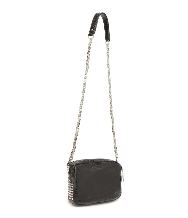 Réductions CLARIS VIROT Sac Charly Python Clous Noir 3