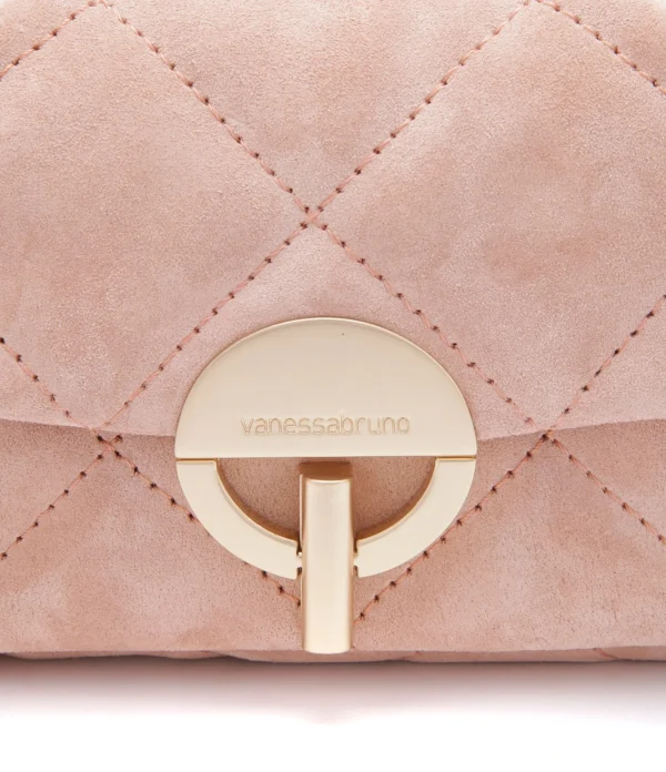 VANESSA BRUNO Sac Nano Moon Cuir Veau Vieux Rose Couleurs variées 5