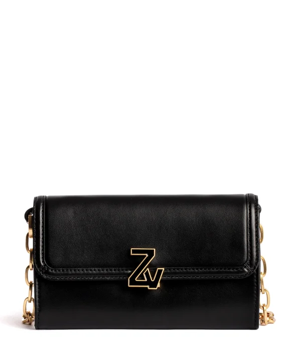 boutique ZADIG & VOLTAIRE Sac ZV Initiale Le Long Chaîne Cuir Noir 1