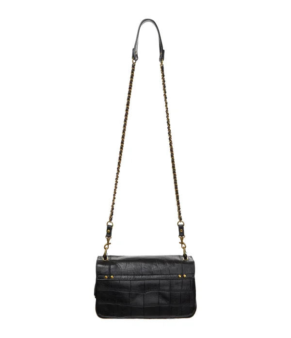 beauté JEROME DREYFUSS Sac Bobi Cuir Croco Noir 3