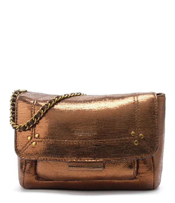 soldes pas cher JEROME DREYFUSS Sac Lulu L Cuir Lamé Bronze 1