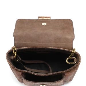 soldes pas cher JEROME DREYFUSS Sac Lulu L Cuir Lamé Bronze 15