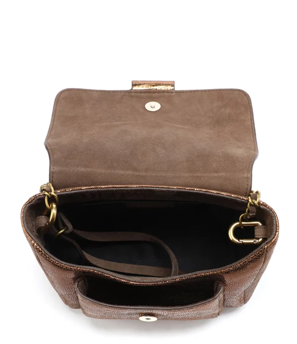 soldes pas cher JEROME DREYFUSS Sac Lulu L Cuir Lamé Bronze 5