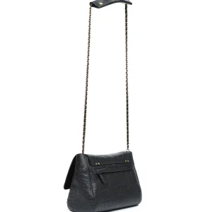 fashion pas cher JEROME DREYFUSS Sac Lulu M Cuir Croco Noir 12