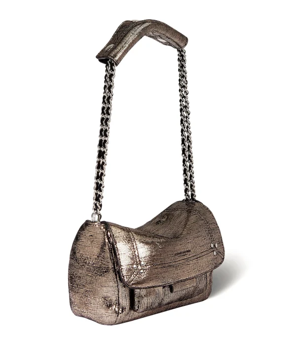 JEROME DREYFUSS Sac Lulu S Cuir Lamé Champa pas cher marque 5