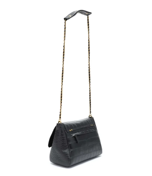 mode JEROME DREYFUSS Sac Lulu L Cuir Croco Noir 3