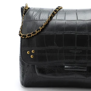 mode JEROME DREYFUSS Sac Lulu L Cuir Croco Noir 19