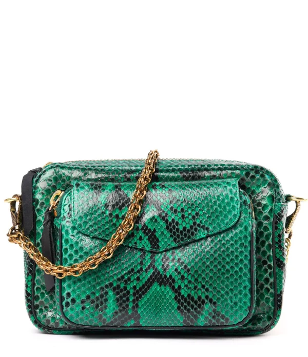 CLARIS VIROT Sac Big Charly Python Menthe magasin pas cher 1