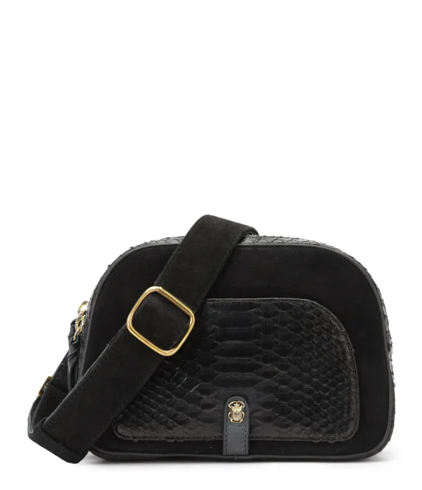 CLARIS VIROT Sac Clara Python Noir authentiques 1