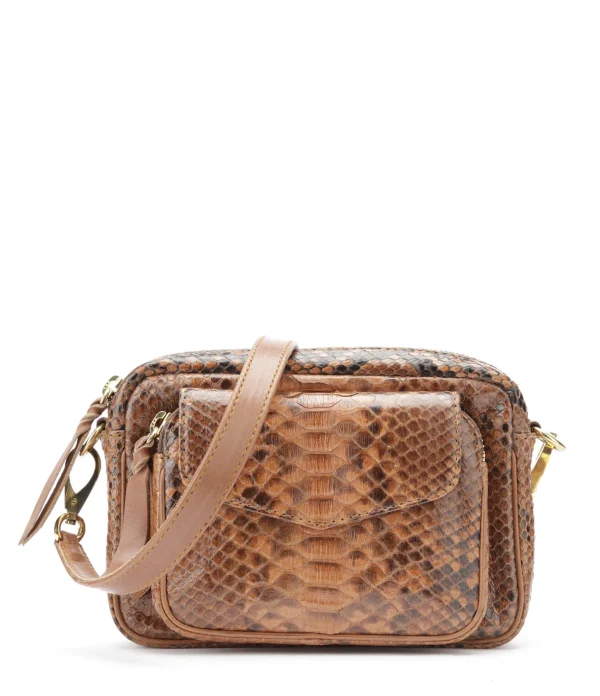 Nouvelle Collection CLARIS VIROT Sac Baby Charly Python Moka 1