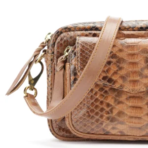 Nouvelle Collection CLARIS VIROT Sac Baby Charly Python Moka 11