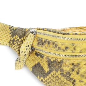 SISTA PARIS Sac Banane Nolan Cuir Python Jaune Phoenix économies garanties 12